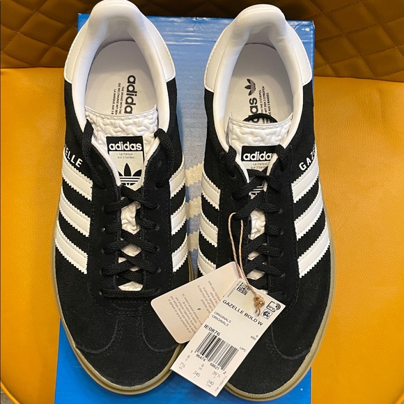 Adidas Originals Gazelle Bold Black/White Sneakers - Picture 6 of 6